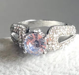 R337 Silver Multi Rhinestone Ring - Iris Fashion Jewelry