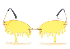 S329 Yellow Dripping Fashion Sunglasses - Iris Fashion Jewelry
