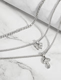 N2138 Silver Multi Layer Butterfly Mushroom Necklace with FREE Earrings - Iris Fashion Jewelry