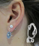 E1070 Rose Gold Clip On Earring Converters For Non Pierced Ears - Iris Fashion Jewelry