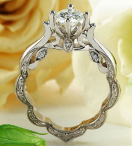 R366 Silver Ornate Rhinestone Ring - Iris Fashion Jewelry