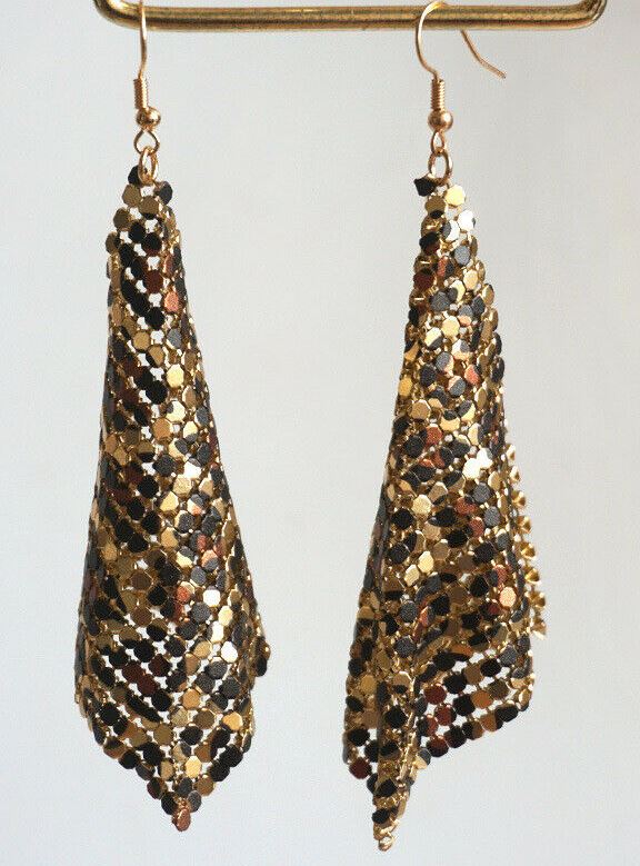 E1234 Gold Leopard Print Curtain Earrings - Iris Fashion Jewelry