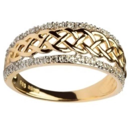 R261 Gold Braid Design Ring - Iris Fashion Jewelry