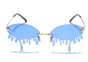 S331 Fashion Blue Dripping Fashion Sunglasses - Iris Fashion Jewelry