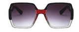 S15 Black-Red-Clear Sparkle Design Sunglasses - Iris Fashion Jewelry
