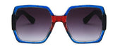 S12 Blue-Red-Black Sparkle Design Sunglasses - Iris Fashion Jewelry
