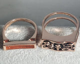 R120 Silver & Gold Secret Compartment Ring - Iris Fashion Jewelry