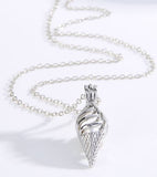 N1707 Silver Glow in the Dark Ice Cream Cone Necklace with FREE EARRINGS - Iris Fashion Jewelry