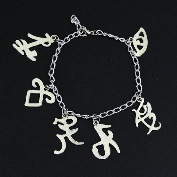 B522 Silver Inspired Symbols Charm Bracelet - Iris Fashion Jewelry