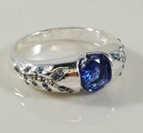 R69 Silver Blue Gemstone Vines Ring - Iris Fashion Jewelry