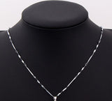 N705 Silver Dainty Bow Rhinestone Necklace with FREE Earrings - Iris Fashion Jewelry