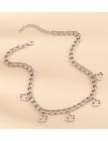 N45 Silver Chain Cloud Charm Necklace FREE Earrings - Iris Fashion Jewelry