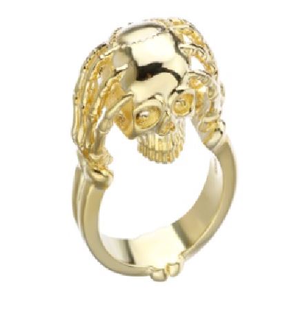 R356 Gold Skull Ring - Iris Fashion Jewelry