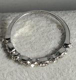 R678 Silver Rhinestone Band Ring - Iris Fashion Jewelry