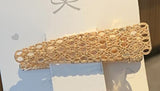 H693 Gold Decorated Triangle Hair Clip - Iris Fashion Jewelry
