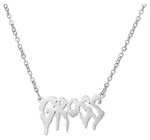 AZ97 Silver "Gross" Necklace with FREE Earrings - Iris Fashion Jewelry