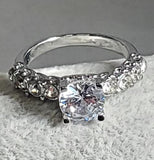 R608 Silver Rhinestone Ring - Iris Fashion Jewelry