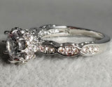 R700 Silver Gemstone Rhinestone Ring - Iris Fashion Jewelry