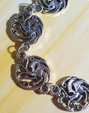 B539 Silver Round Dragon Bracelet - Iris Fashion Jewelry