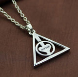 AZ125 Silver Triangle Always After All This Time Necklace with FREE EARRINGS - Iris Fashion Jewelry