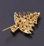 AZ809 Gold Gemstone Christmas Tree Fashion Pin