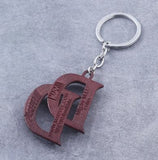 K122 Silver Red Daredevil Keychain