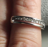 R611 Silver Rhinestone Band Ring - Iris Fashion Jewelry