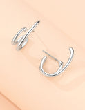 E1927 Silver Geometric Earrings - Iris Fashion Jewelry