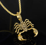 N1206 Gold Scorpion Pendant Necklace - Iris Fashion Jewelry