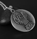 AZ944 Silver Magical Congress of The United States of America Necklace with FREE EARRINGS