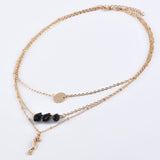 N2169 Gold Seahorse Multi Layer Necklace FREE Earrings - Iris Fashion Jewelry