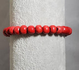 AZ423 Red Wooden Bead Bracelet