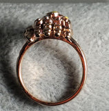 R157 Rose Gold Painted Hand Ring - Iris Fashion Jewelry