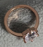 R714 Rose Gold Gemstone Ring - Iris Fashion Jewelry