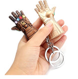 AZ565 Large Silver Multi Color Gemstone Iron Man Avengers Glove Keychain