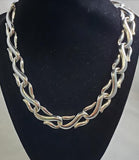 AZ349 Silver Tribal Design Chain Necklace with FREE EARRINGS