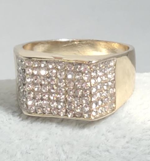 R666 Rose Gold Multi Rhinestone Ring - Iris Fashion Jewelry