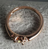 R701 Rose Gold Dainty Rhinestone Ring - Iris Fashion Jewelry