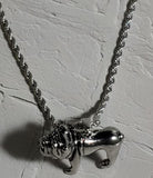 N133 Silver 3D Dog Pendant Necklace with FREE EARRINGS - Iris Fashion Jewelry