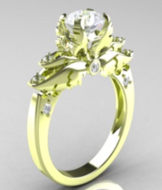 R601 Gold Tiered Rhinestone Ring - Iris Fashion Jewelry