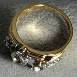 R693 Gold Multi Rhinestone Ring - Iris Fashion Jewelry