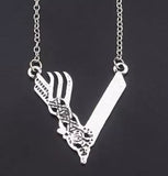 N770 Silver Viking Design Necklace with FREE EARRINGS - Iris Fashion Jewelry