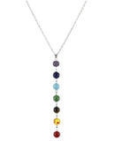 N1059 Silver Multi Color Bead Necklace with FREE Earrings - Iris Fashion Jewelry