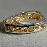 R689 Gold & Silver Geometric Ring - Iris Fashion Jewelry