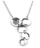 N1313 Silver Wibbly Wobbly Necklace with FREE EARRINGS - Iris Fashion Jewelry