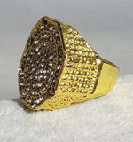 R696 Gold Multi Rhinestone Ring - Iris Fashion Jewelry