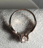 R114 Rose Gold Rhinestone Ring - Iris Fashion Jewelry