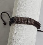 AZ525 Brown Cord Leather Bracelet