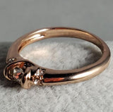 R701 Rose Gold Dainty Rhinestone Ring - Iris Fashion Jewelry