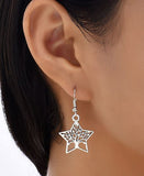 E1836 Silver Star Tree Design Earrings